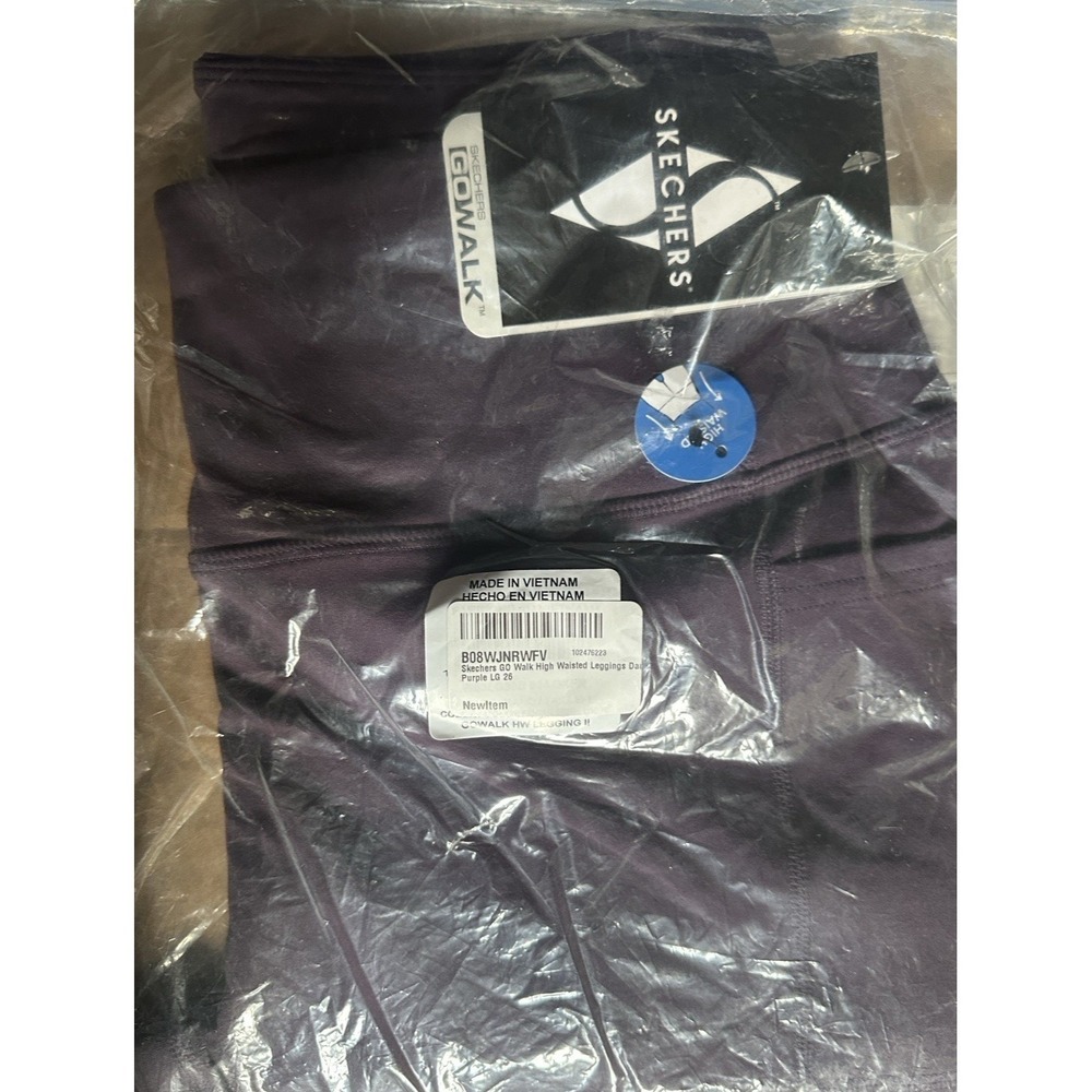 Skechers Ladies' GOWALK High Waist Legging Purple Size Large 26" Inseam NWT - Picture 3 of 3
